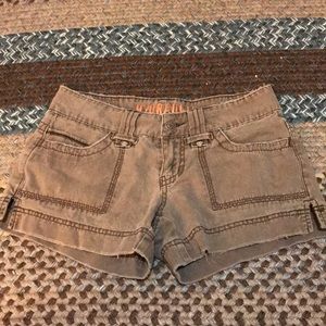 Brown Hydraulic Jean Shorts